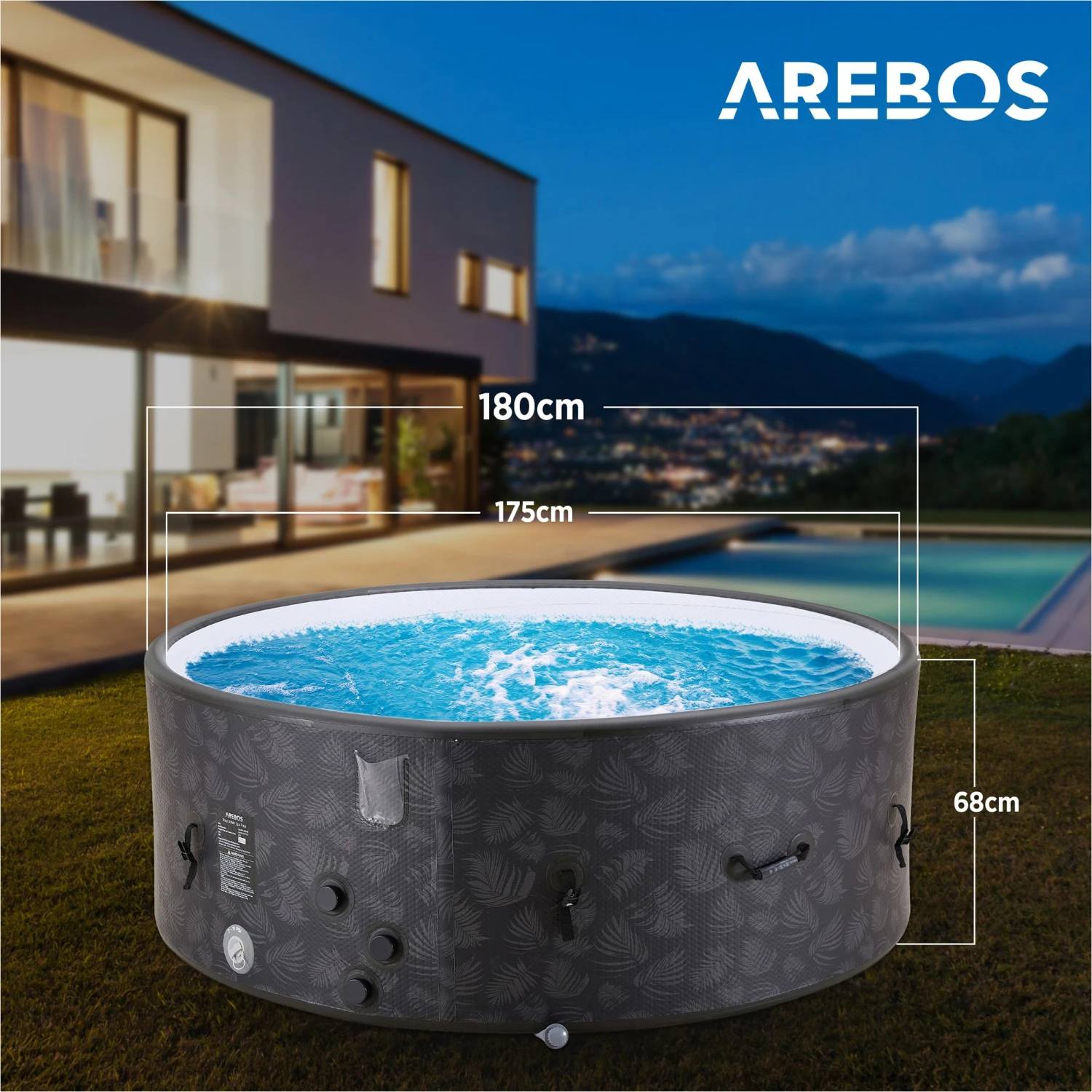 Spa Pool Bora Bora Rund Drop Stitch - 2400W 10 Spa Pool Bora Bora Rund Drop Stitch - 2400W – Bild 8