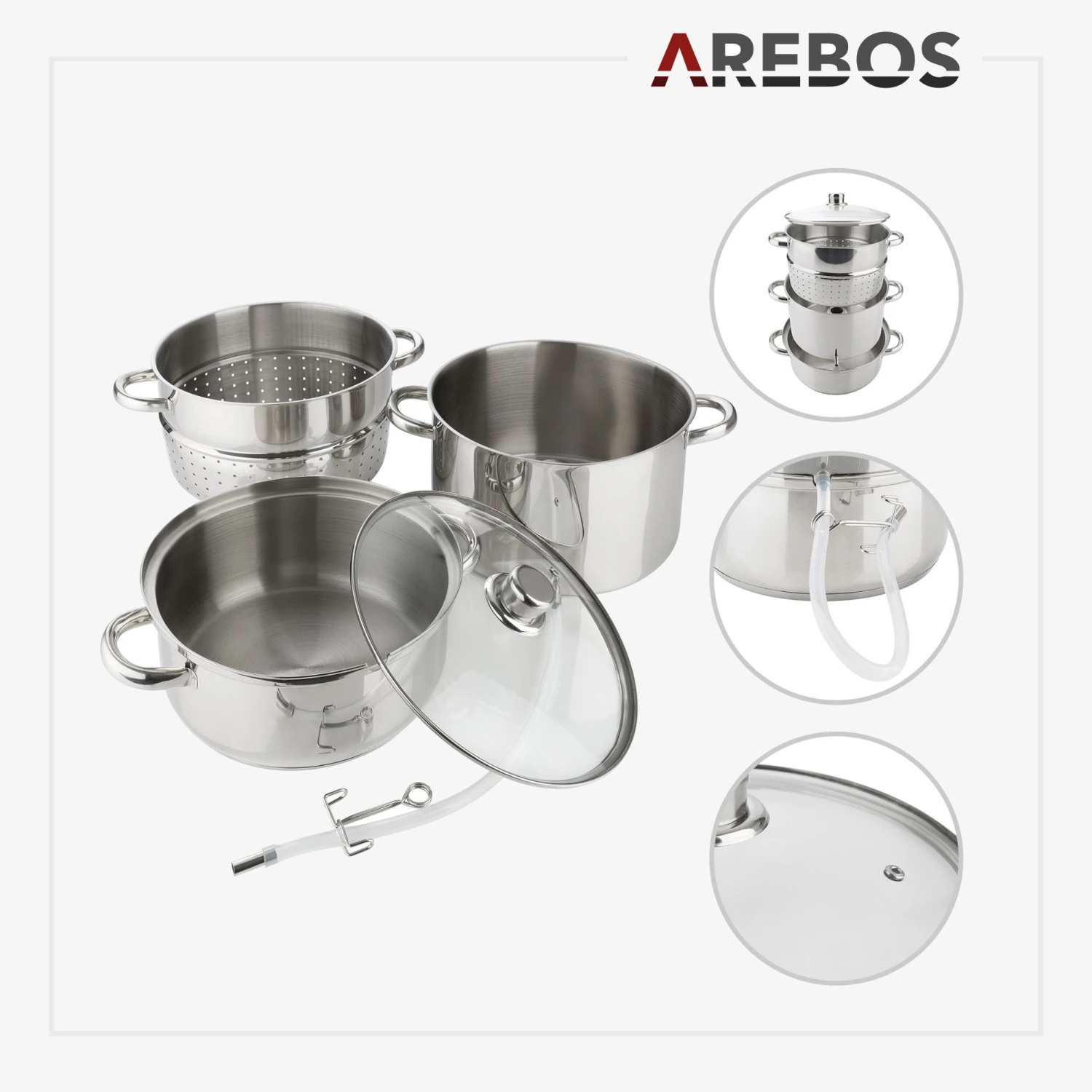 Dampfentsafter 15 L - Edelstahl 4 Dampfentsafter 15 L - Edelstahl – Bild 2