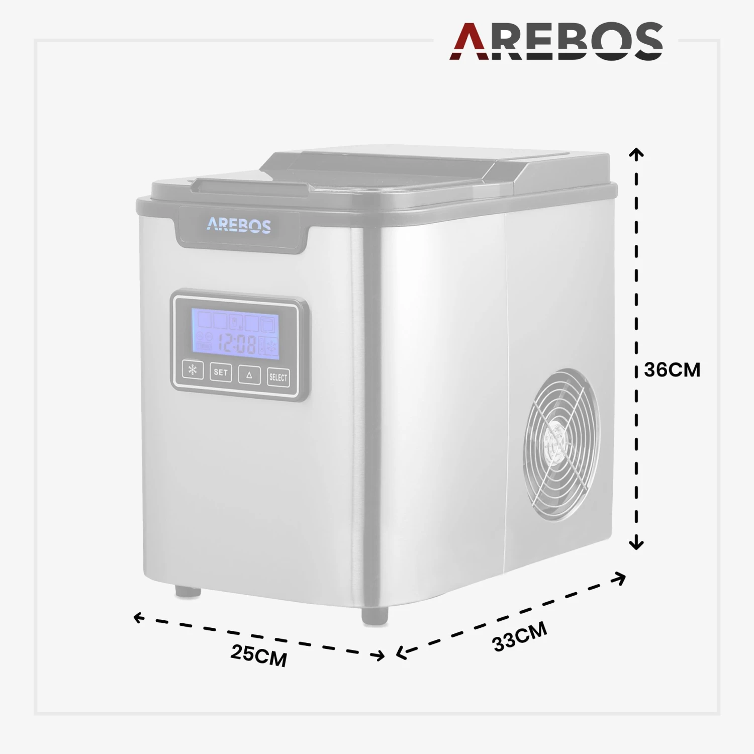 Eiswürfelmaschine 2.2L Edelstahl 9 Eiswürfelmaschine 2.2L Edelstahl – Bild 7
