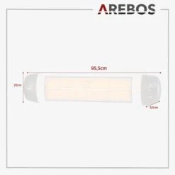 Infrarot Heizstrahler 2500W Mit Fernbedienung 16 Infrarot Heizstrahler 2500W Mit Fernbedienung -Arebos Verkaufsgeschäft 7 Variation 2x2 4260627427635 05b1