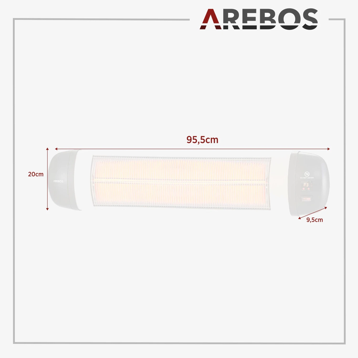 Infrarot Heizstrahler 2500W Mit Fernbedienung 9 Infrarot Heizstrahler 2500W Mit Fernbedienung – Bild 7