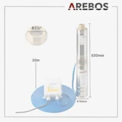 Tiefbrunnenpumpe 0,37KW - 4000L/h -Arebos Verkaufsgeschäft 7 sketch 2000x2000 4260551587498 ad33