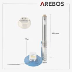 Tiefbrunnenpumpe 1,1KW - 9000L/h -Arebos Verkaufsgeschäft 7 sketch 2000x2000 4260551587511 0761