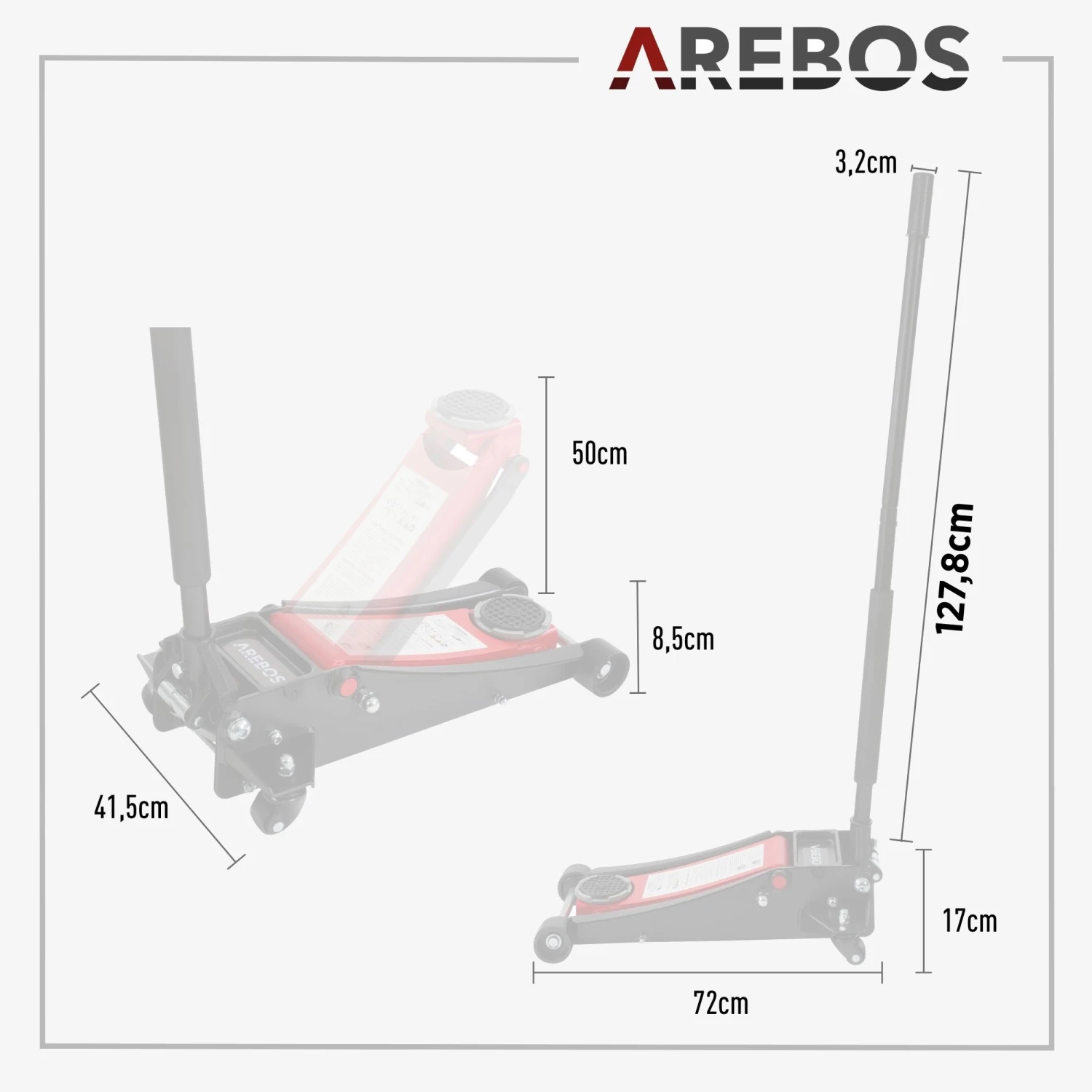 Wagenheber 3T Und Schlagschrauber 1100W Set 7 Wagenheber 3T Und Schlagschrauber 1100W Set – Bild 5