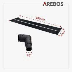 Solarheizung - 66 X 300cm - Inkl. Zubehör 15 Solarheizung - 66 X 300cm - Inkl. Zubehör -Arebos Verkaufsgeschäft 8 Sketch 9602