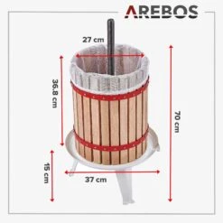 Obstpresse 18 L -Arebos Verkaufsgeschäft 8 sketch 2x2 252023112147 355b