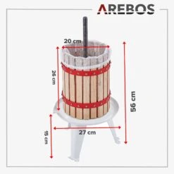 Obstpresse 6 L -Arebos Verkaufsgeschäft 8 sketch 2x2 4252023112123 1561