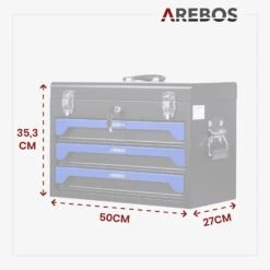 Werkzeugkoffer Inkl. 172-tlg. Blau -Arebos Verkaufsgeschäft 8 sketch 2x2 4260627429042 1 63b9