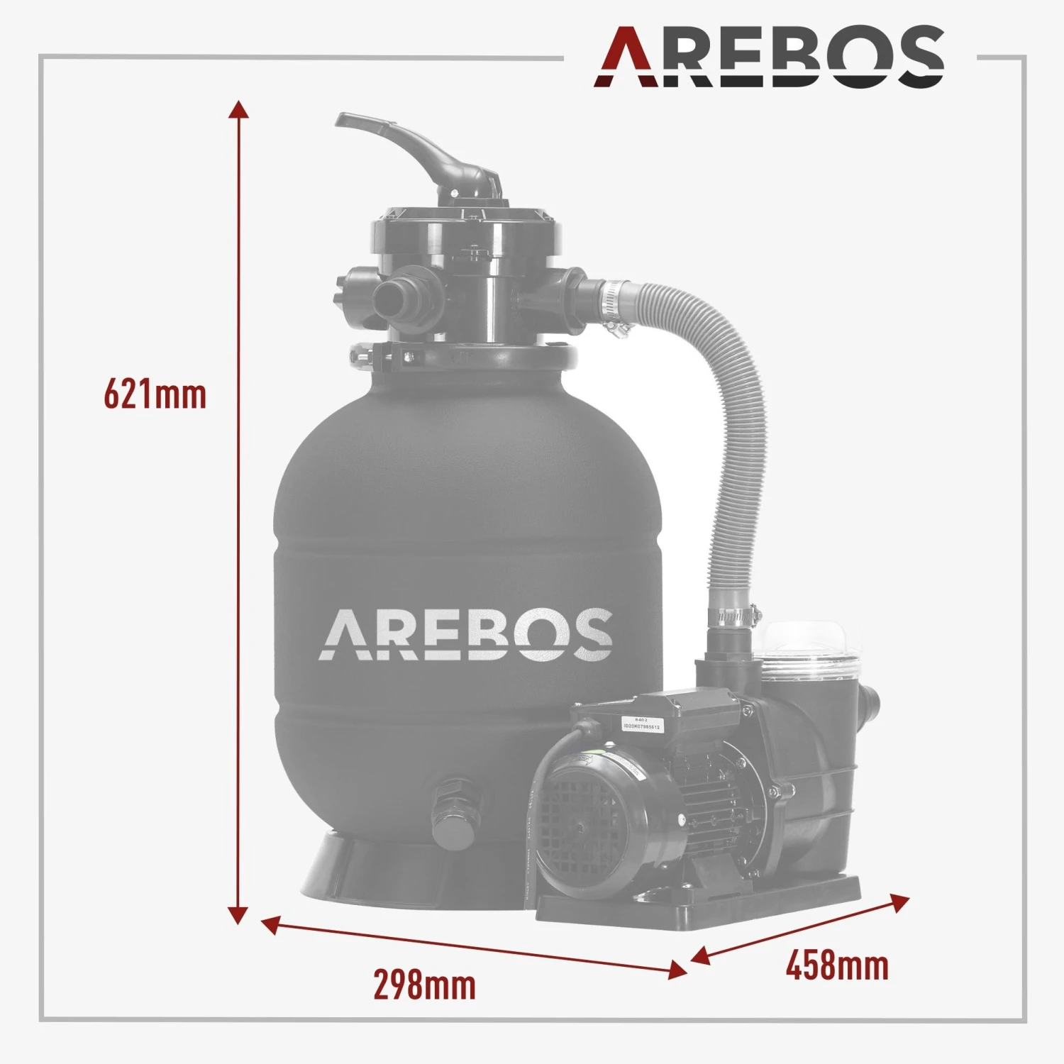 Sandfilteranlage Inkl. Filterbälle - Schwarz 8 Sandfilteranlage Inkl. Filterbälle - Schwarz – Bild 6