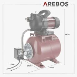 Hauswasserwerk 1000W 15 Hauswasserwerk 1000W -Arebos Verkaufsgeschäft 8 sketch 4260551587764 e4bc