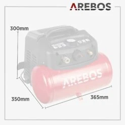 Luftkompressor 6L 1200W Inkl. Zubehör -Arebos Verkaufsgeschäft 8 sketch 4260627424924 d78e
