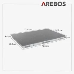 Glaskeramikkochfeld 5 Kochzonen 16 Glaskeramikkochfeld 5 Kochzonen -Arebos Verkaufsgeschäft 8 skizze db18