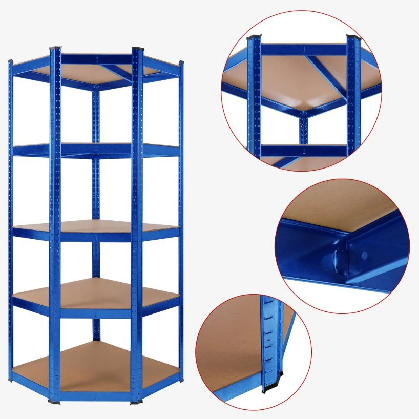 Schwerlastregal Eckregal 180x70x70 Cm Blau 4 Schwerlastregal Eckregal 180x70x70 Cm Blau – Bild 2