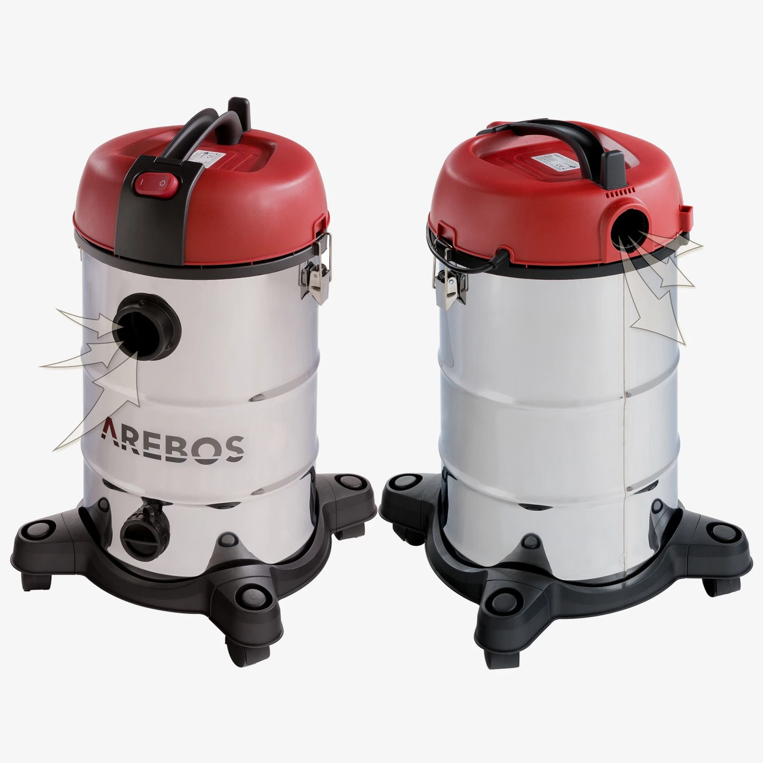 4in1 Industriestaubsauger 1800W Edelstahl 4 4in1 Industriestaubsauger 1800W Edelstahl – Bild 2