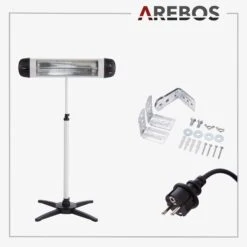 Infrarot Heizstrahler 2500W Mit Kreuzstativ 14 Infrarot Heizstrahler 2500W Mit Kreuzstativ -Arebos Verkaufsgeschäft 9 4260627427611 7823