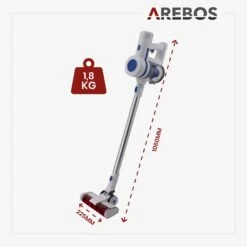 2in1 Akku Handstaubsauger Weiß-blau Beutellos -Arebos Verkaufsgeschäft 9 Sketch 2000x2000 179c