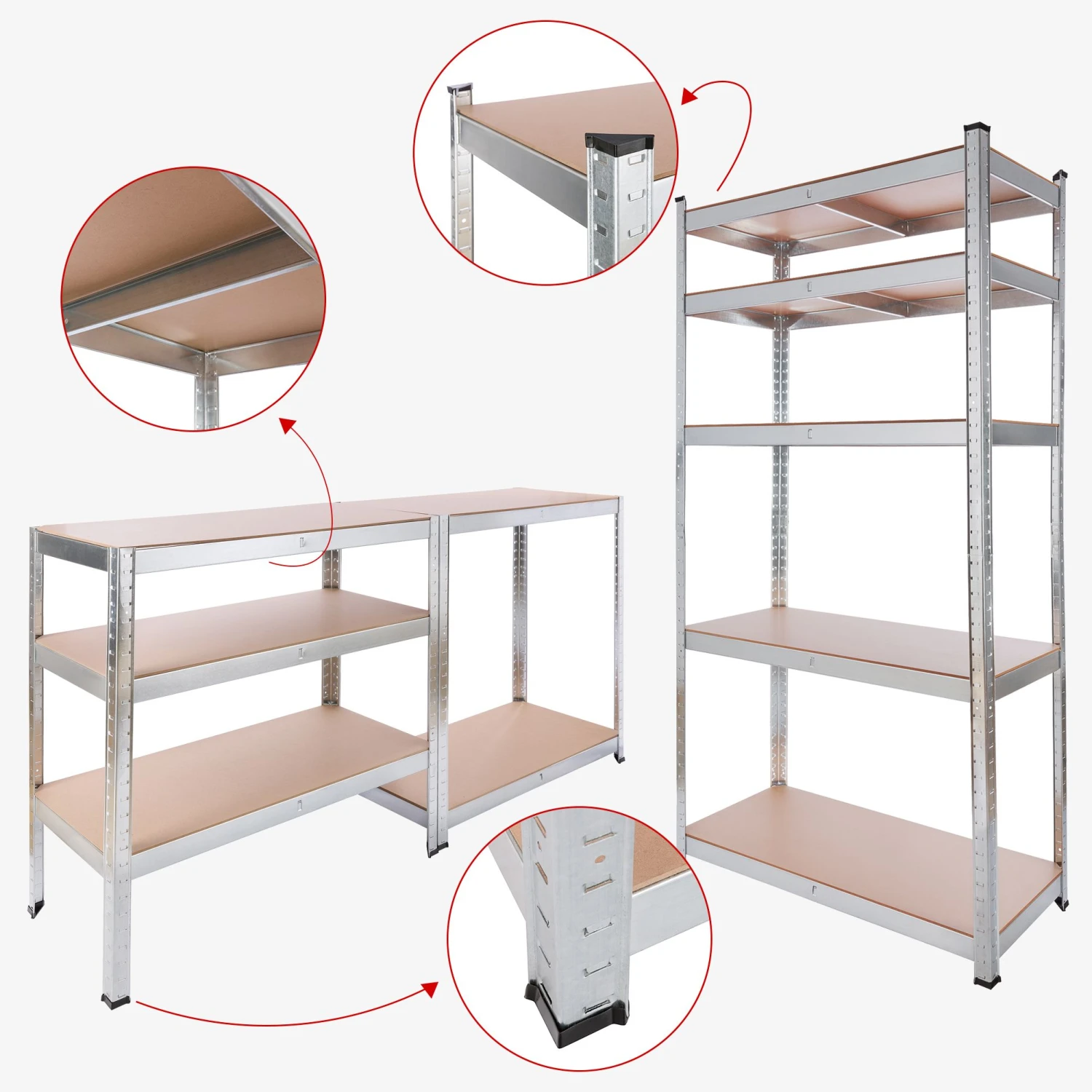 2x Schwerlastregal 180x90x40cm 875kg 4 2x Schwerlastregal 180x90x40cm 875kg – Bild 2