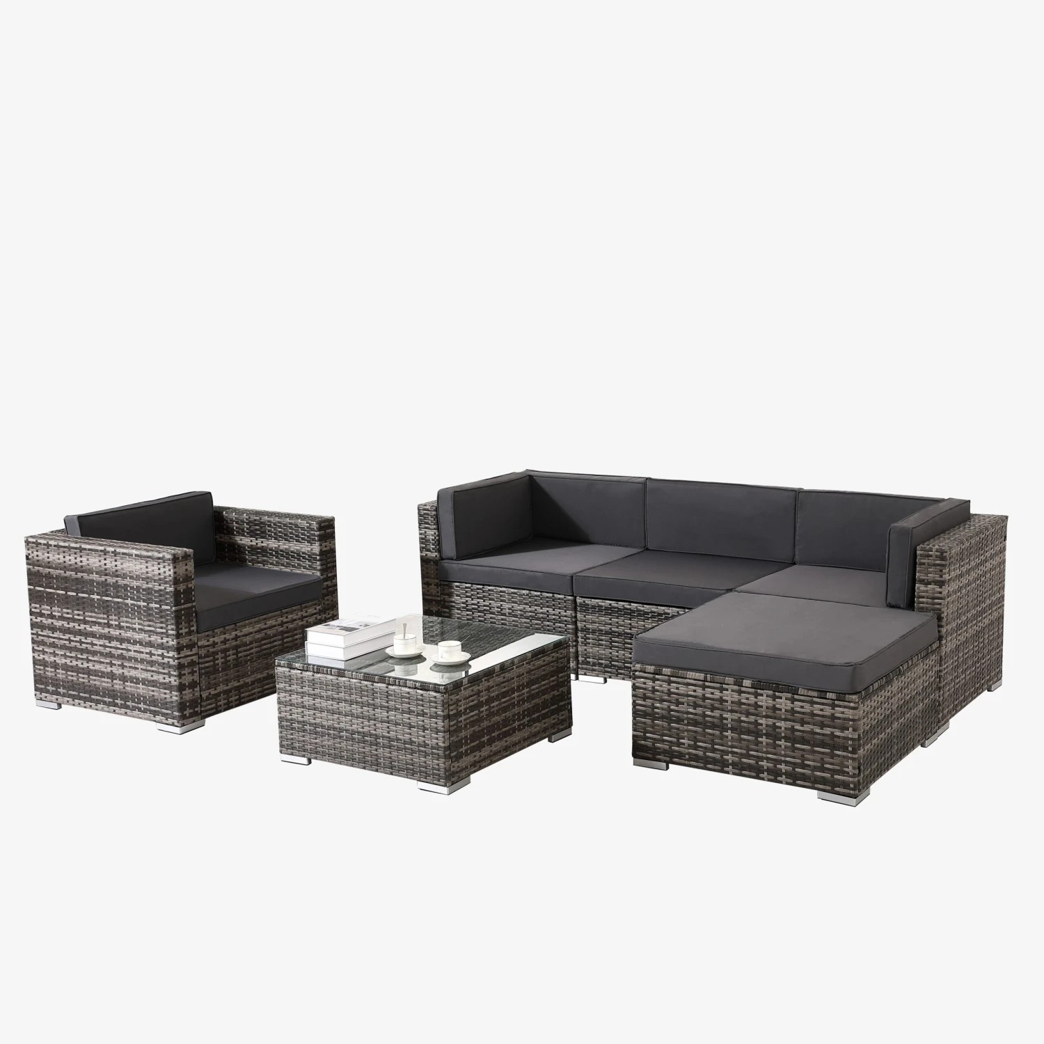 Alu Rattan Lounge Nizza 6 Alu Rattan Lounge Nizza – Bild 4