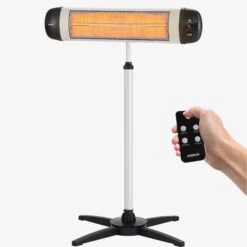 Infrarot Heizstrahler 2500W Mit Kreuzstativ & Fernbedienung