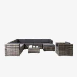 Alu Rattan Lounge Granada -Arebos Verkaufsgeschäft Granada grau 011 8dc6