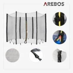 Trampolin Randabdeckung + Netz 305 Cm 8 Stangen 13 Trampolin Randabdeckung + Netz 305 Cm 8 Stangen -Arebos Verkaufsgeschäft Netz ohne Beschreibung 1c4c