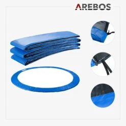 Trampolin Randabdeckung + Netz 244 Cm -Arebos Verkaufsgeschäft Rand ohne 5cc5