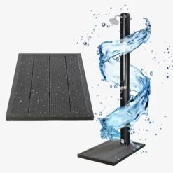 Solardusche 40L Schwarz - Bodenelement Anthrazit -Arebos Verkaufsgeschäft gallery 2000x2000 1d05